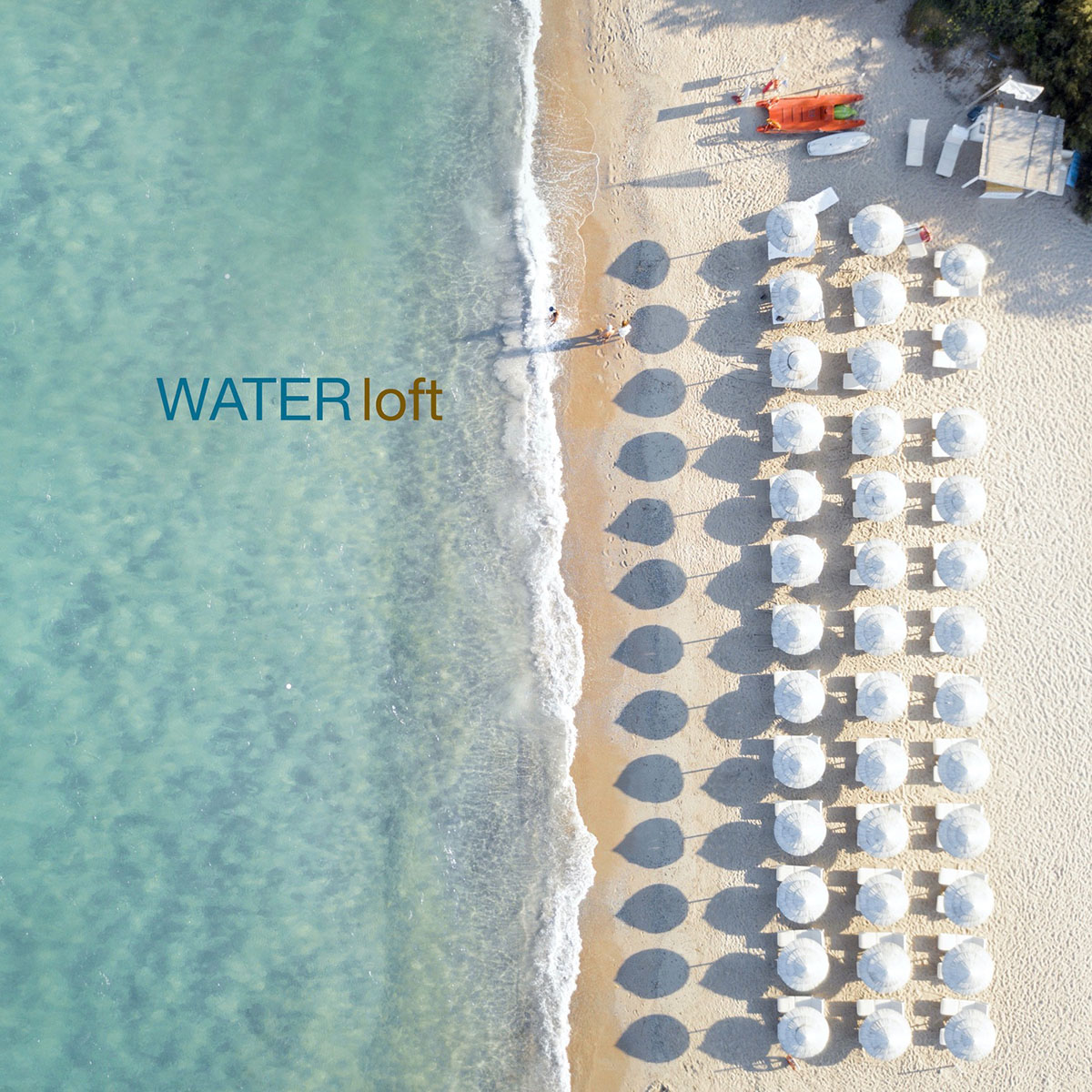 Aerial,View,Of,Amazing,Beach,With,White,Umbrellas,And,Turquoise